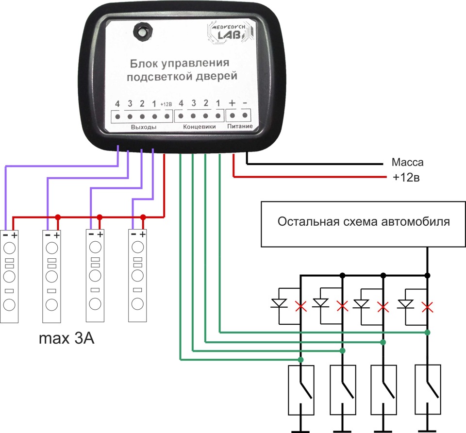Контроллер подсветки дверей — Сообщество «Электронные Поделки» на DRIVE2