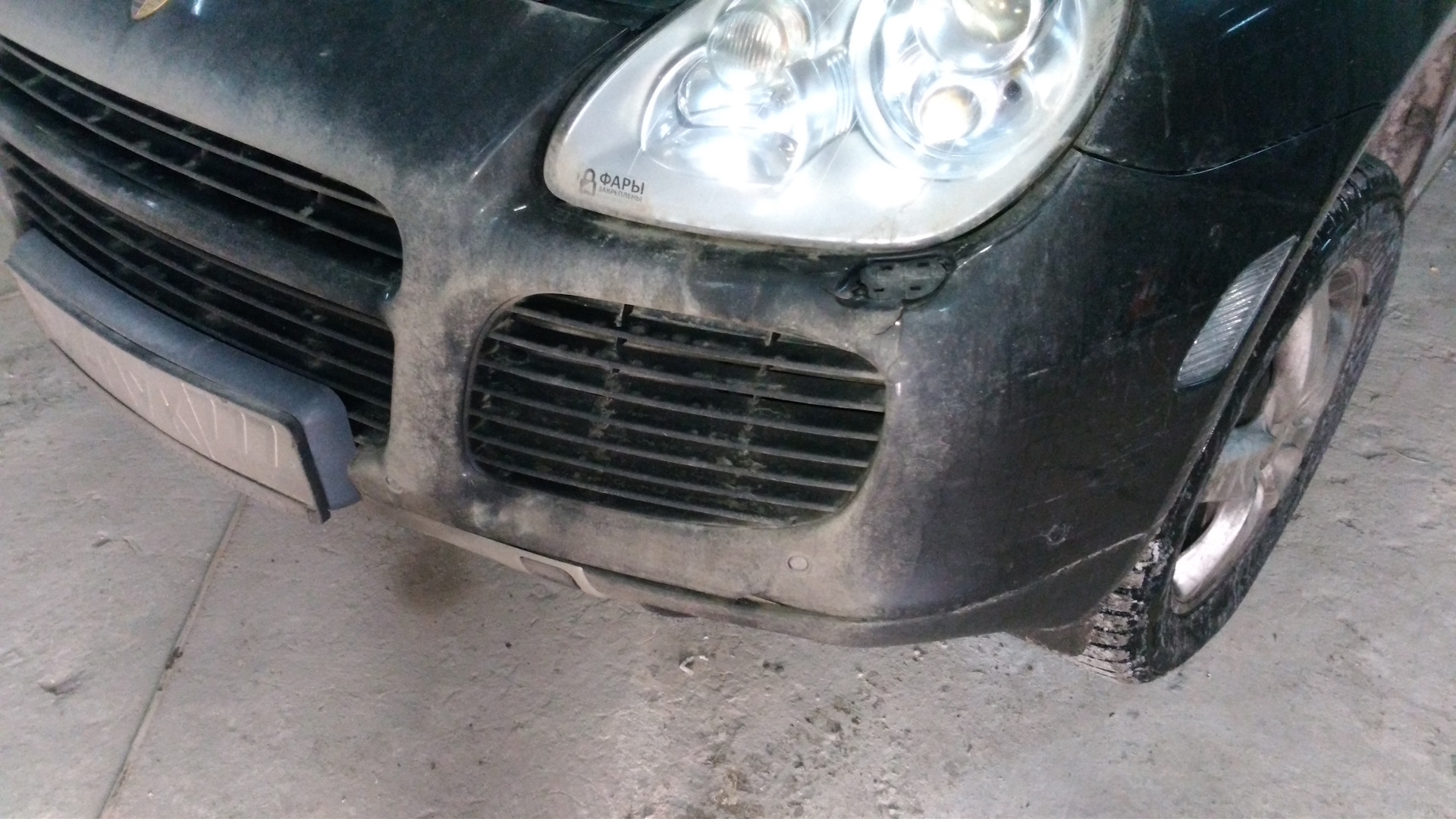 снять бампер порше кайен