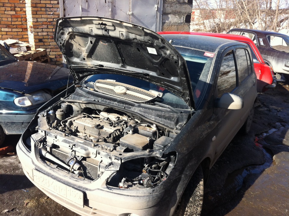 Пришла весна, пора за работу) красим фары Мелкому! — Hyundai Getz, 1,4 ...