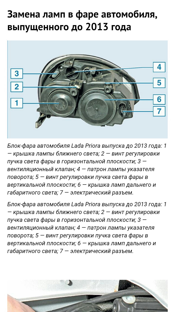 Как заменить лампочки в передних фарах — Lada Приора хэтчбек, 1,5 л, 2010  года | наблюдение | DRIVE2