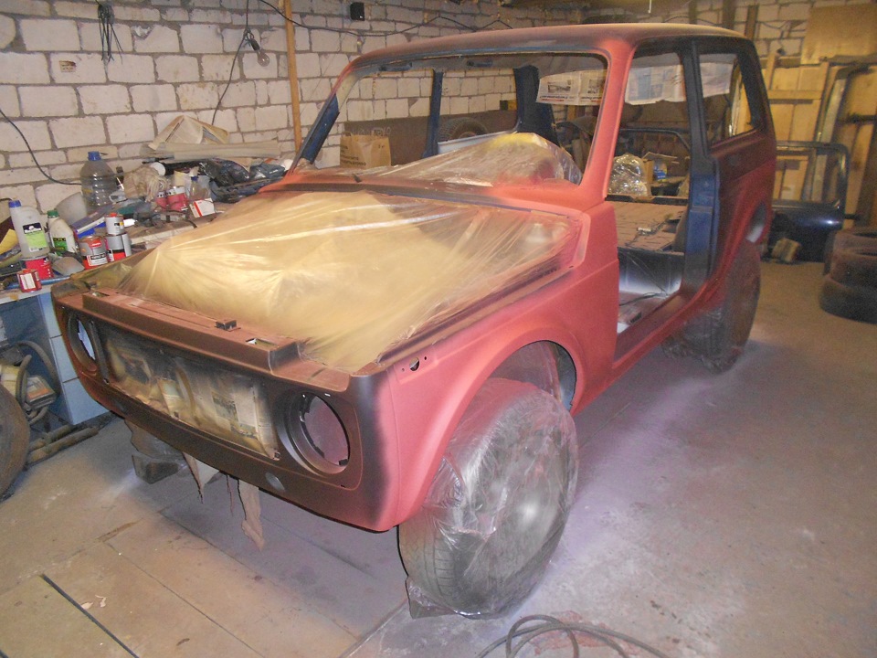 Шпатлевка и опять грунт — Lada 4x4 3D, 1,7 л, 2001 года | кузовной ...