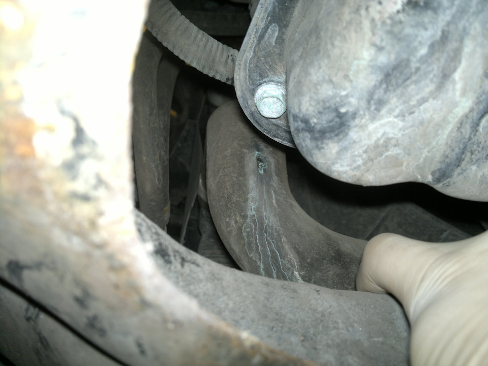Протерся нижний патрубок радиатора — Nissan Qashqai (1G), 2 л, 2012 ...