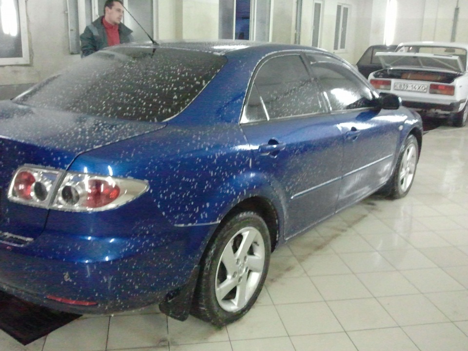 Полировка кузова от мелких царапин. — Mazda 6 (1G) GG, 2 л, 2005 года ...