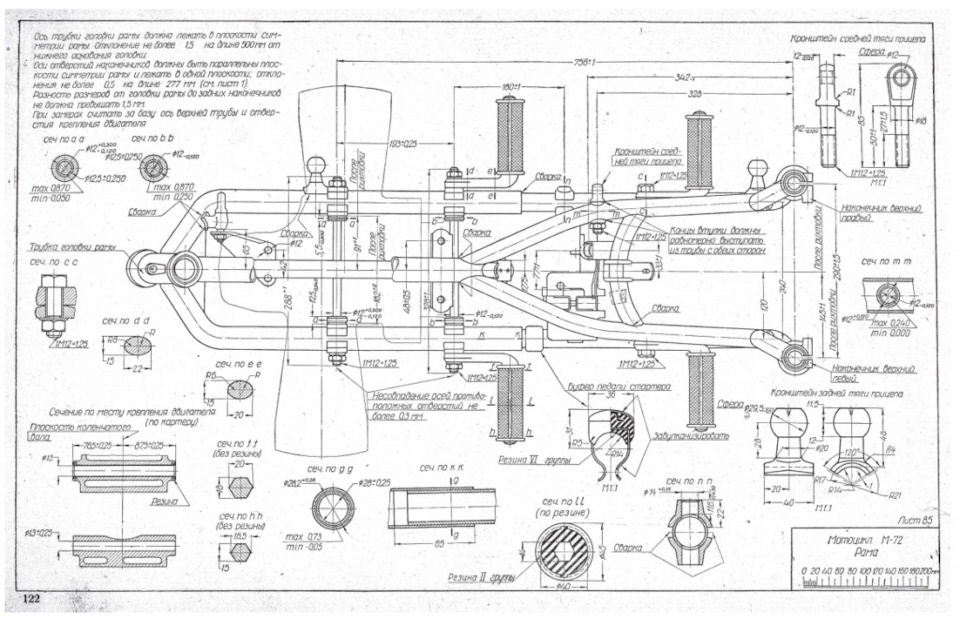 Чертежи рамы м72