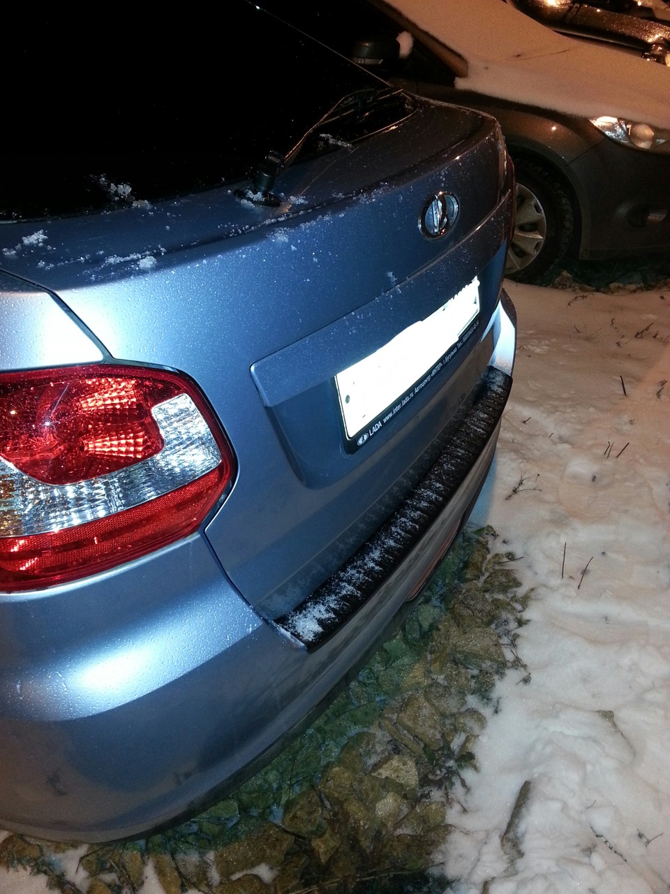 защита бампера — Lada Гранта Лифтбек (1G), 1,6 л, 2015 года ...