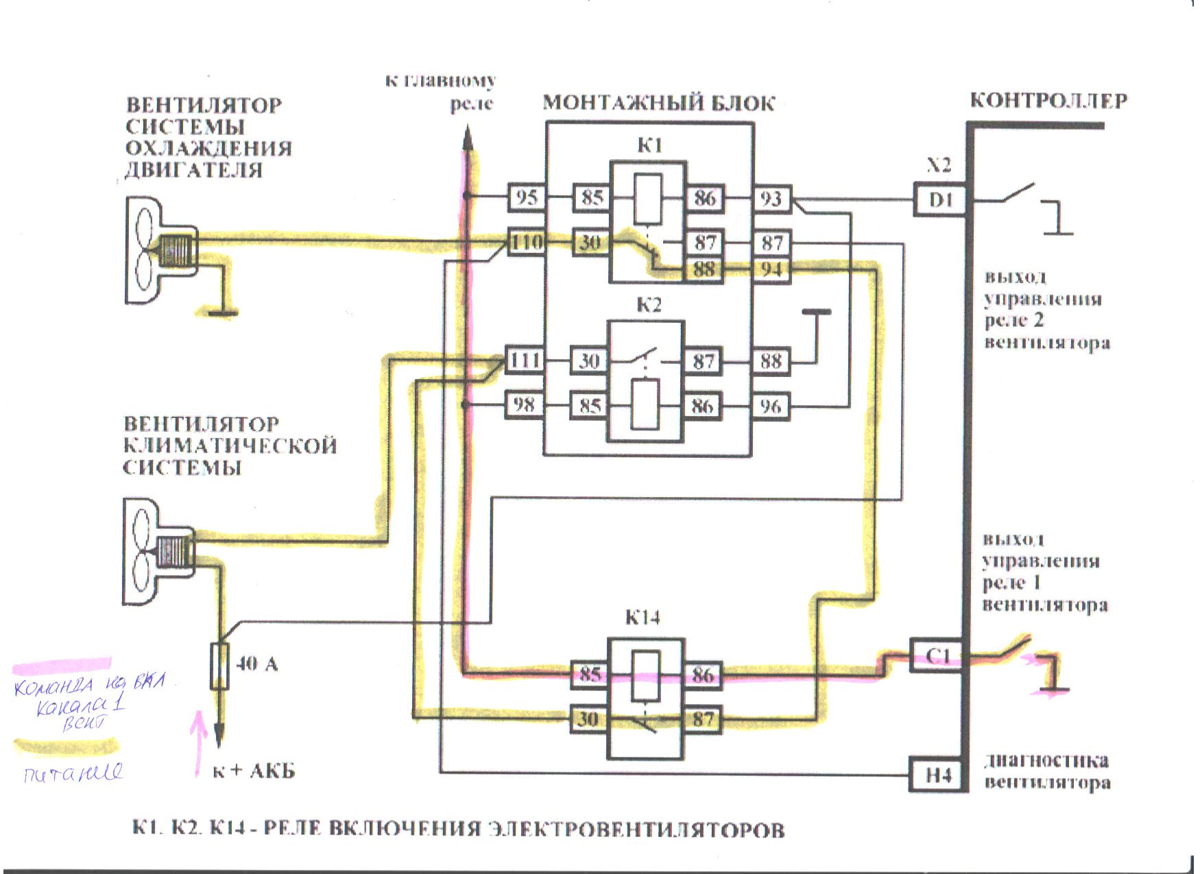 Не включается вентилятор при включении. Электрическая схема включения вентилятора Калина 1. Электрическая схема включения вентилятора Калина. Электросхема вентилятора охлаждения Калина 1.