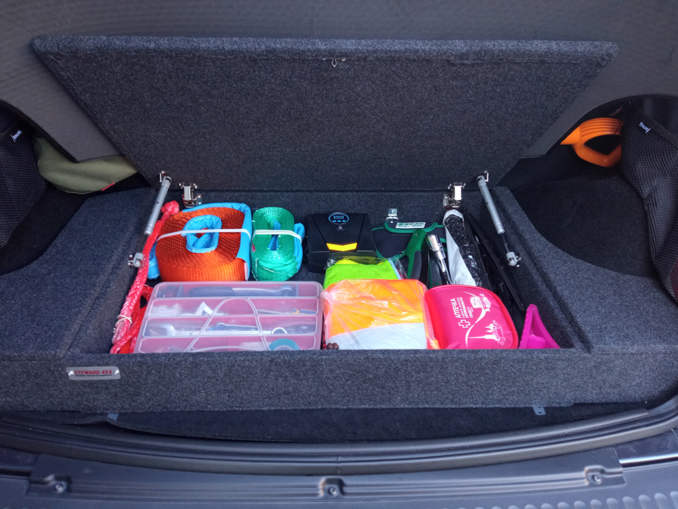 Центральная ниша с предметами. — Chevrolet Niva (1G)