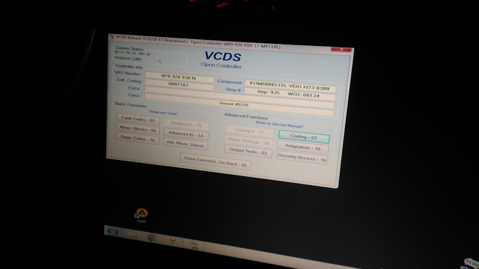 Добрался до своего шнурка vcds — Audi A3 (8P), 1,6 л, 2005 года ...