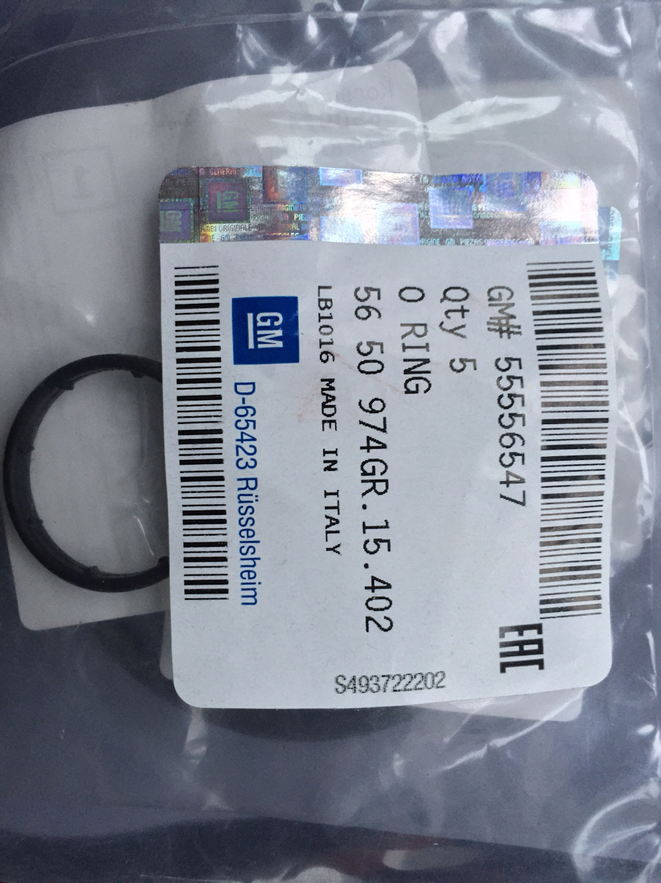 Фото в бортжурнале Opel Astra J. Запчасти на фото: 55556547, ORING, 5650974, 6S423