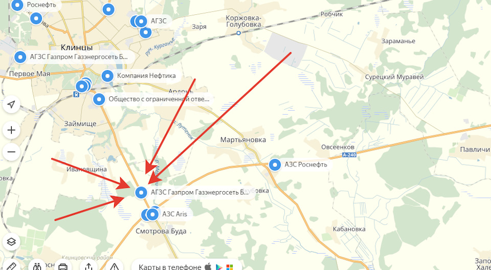 Карта заправок арис в россии