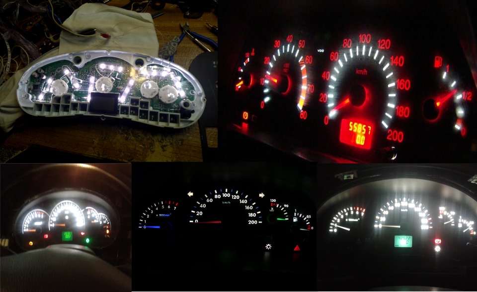 LED подсветка приборной панели — Lada Калина Хэтчбек (1G), 1,4 л, 2010 ...