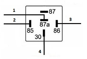 4 х контактное реле 12в схема