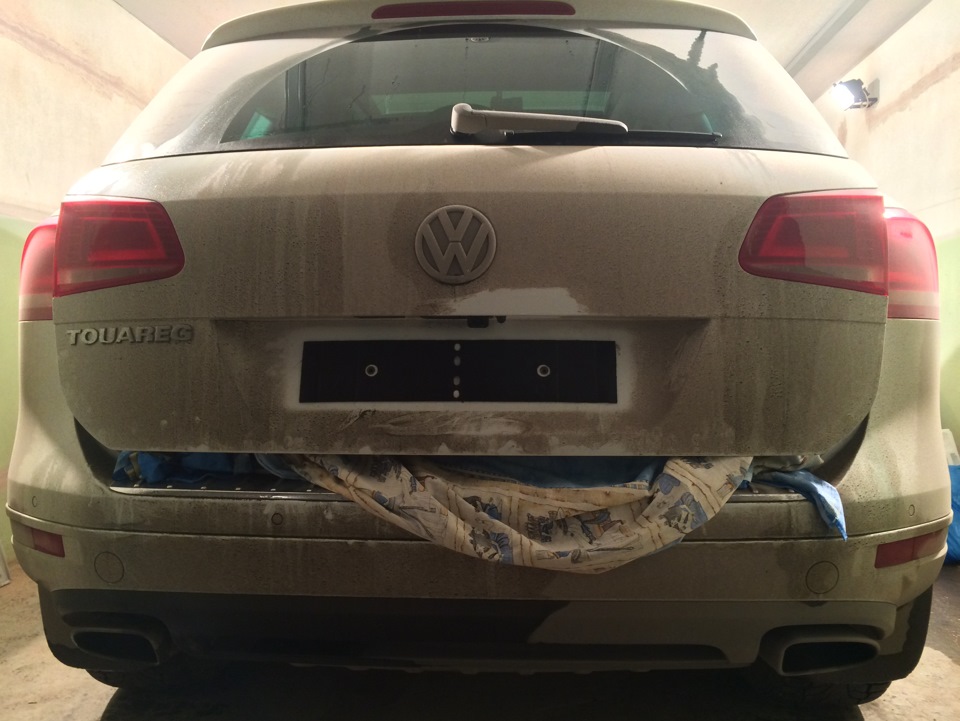 Омыватель камеры заднего вида — Volkswagen Touareg (2G), 3,6 л, 2014 ...