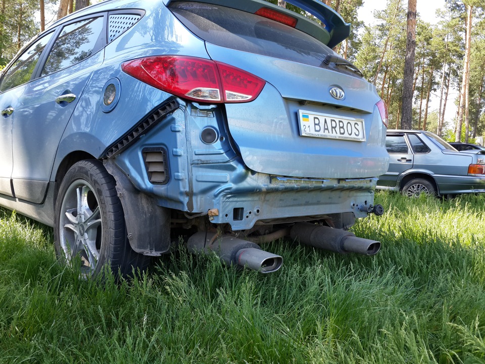 Как снять бампер хендай ix35