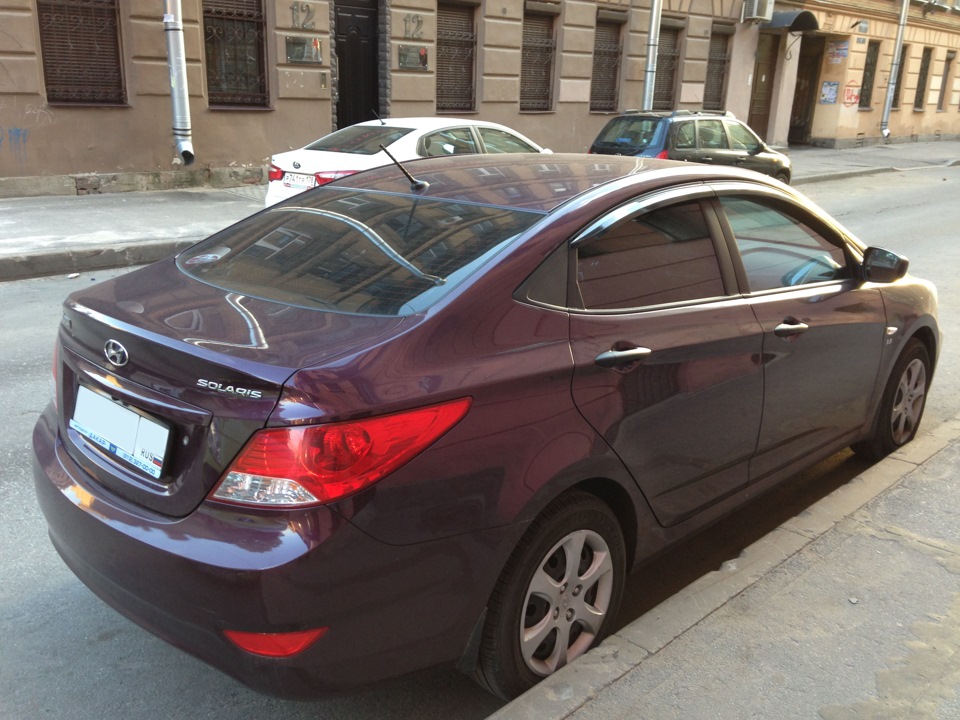 Тонировка задней полусферы и установка дефлекторов окон. — Hyundai ...