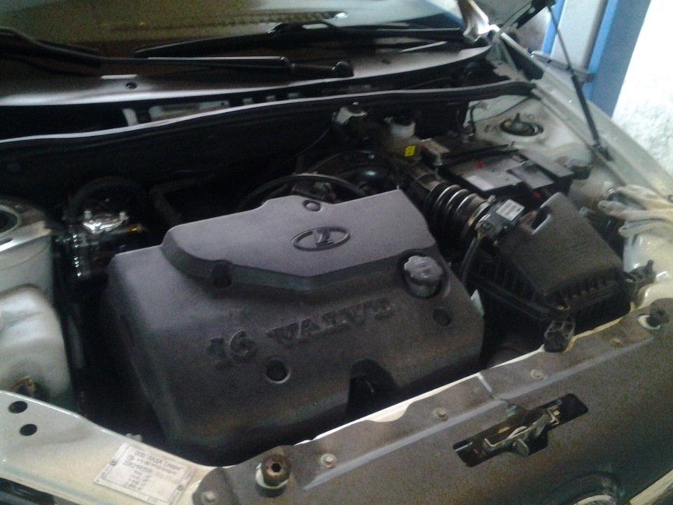 Газовые упоры капота. — Lada Granta Sport, 1,6 л, 2014 года ...