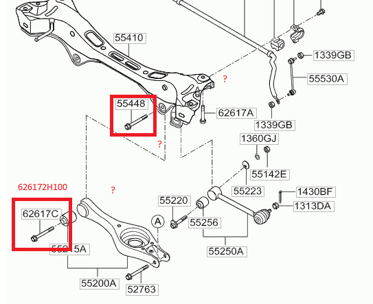 Задняя подвеска kia ceed jd схема