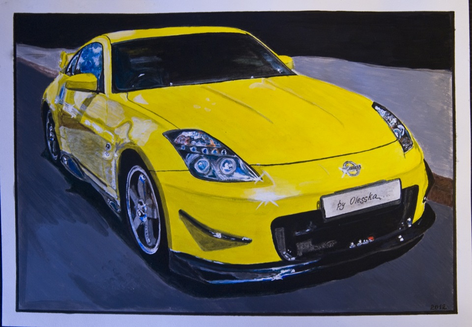 Нарисовать nissan 350z