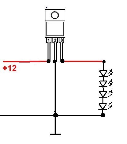 Стабилизатор напряжения 12 вольт для светодиодов схема