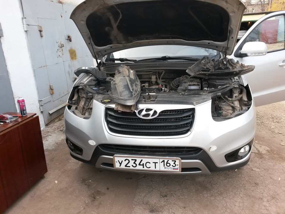 сначала еле вытащил, потом еле вставил — Hyundai Santa Fe (2G)