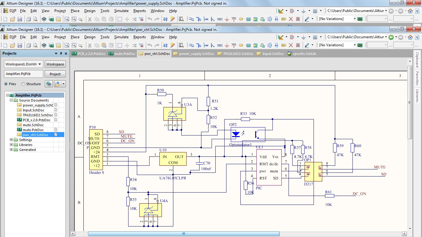 Многоканальные схемы в altium designer