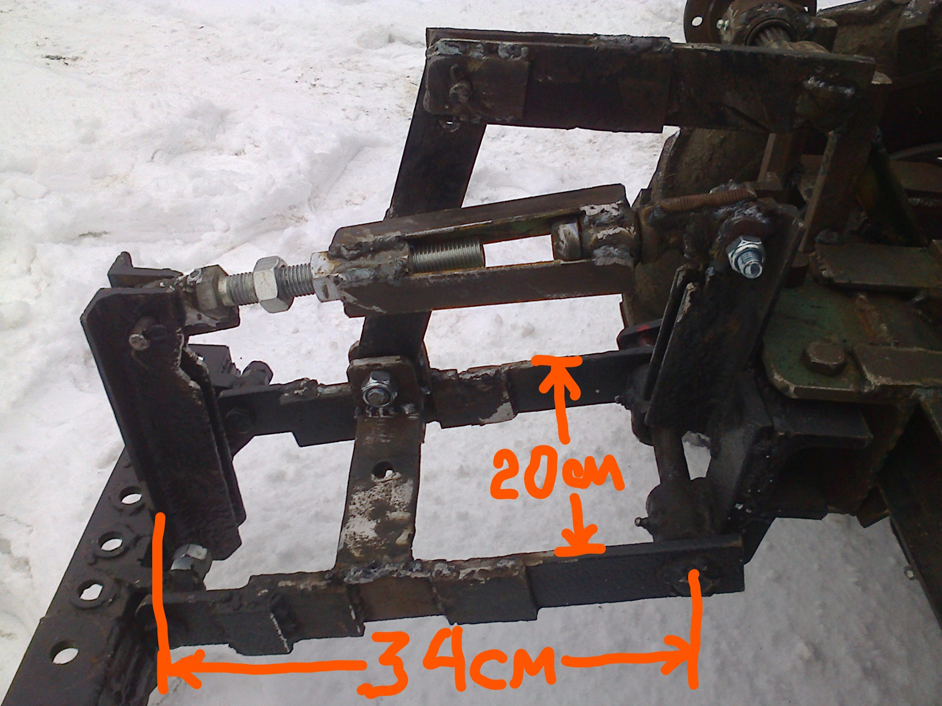 Трехточечная навеска на минитрактор своими руками чертежи и размеры