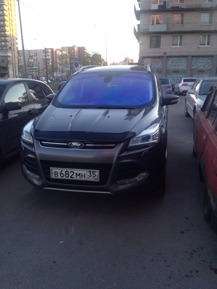 Тонировка лобового пленкой хамелеон — Ford Kuga (2G), 1,6 л, 2013 года ...