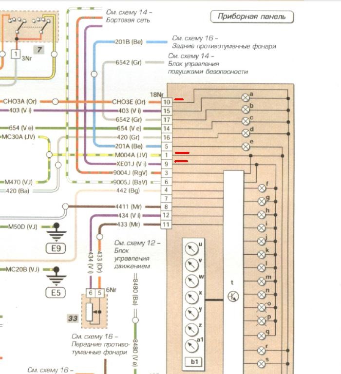 Схема бортового компьютера пежо 406