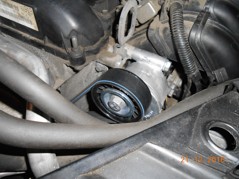 Замена приводного ремня генератора Ford Focus 2 (двигатель Duratec 16V 1.4 и 1.6)