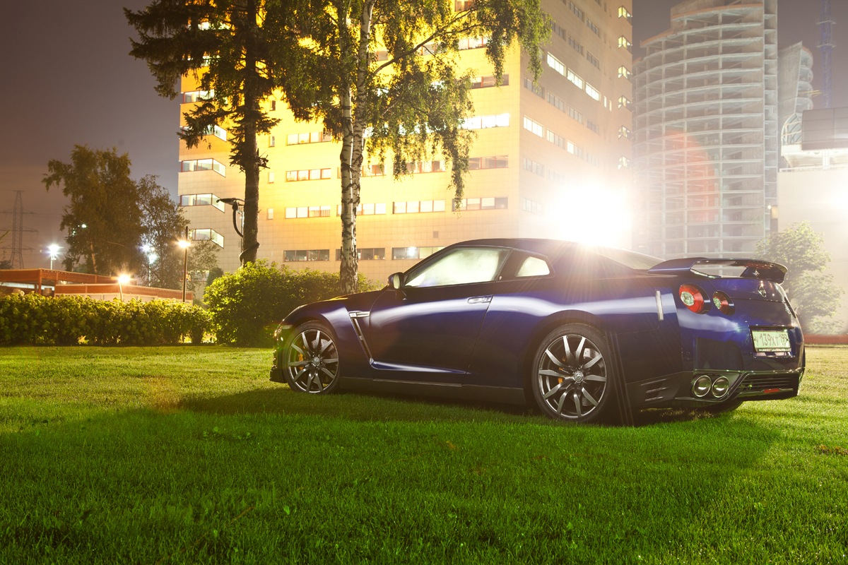 Nissan GTR r35 at Night