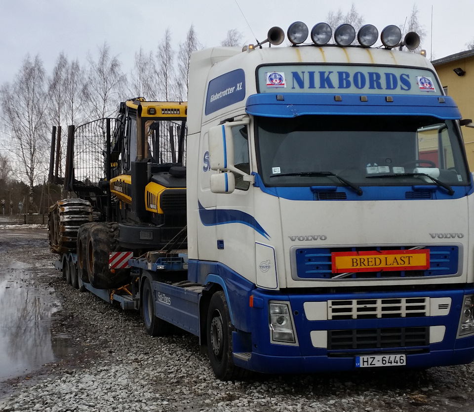 Перевозка лесной техники (Эстония — Беларусь) 21.03.2018 — VOLVO FH 480,  1,3 л, 2006 года | покатушки | DRIVE2