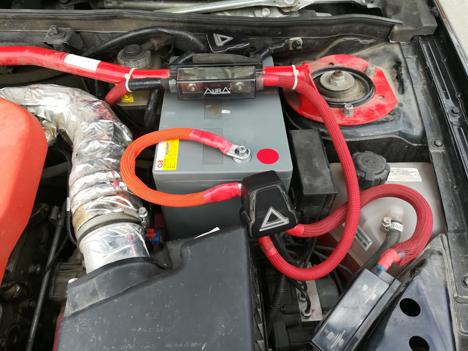 АГМ Csb 70А под капот, впихнуть не впихуемое — Lada Гранта лифтбек, 1,6 ...