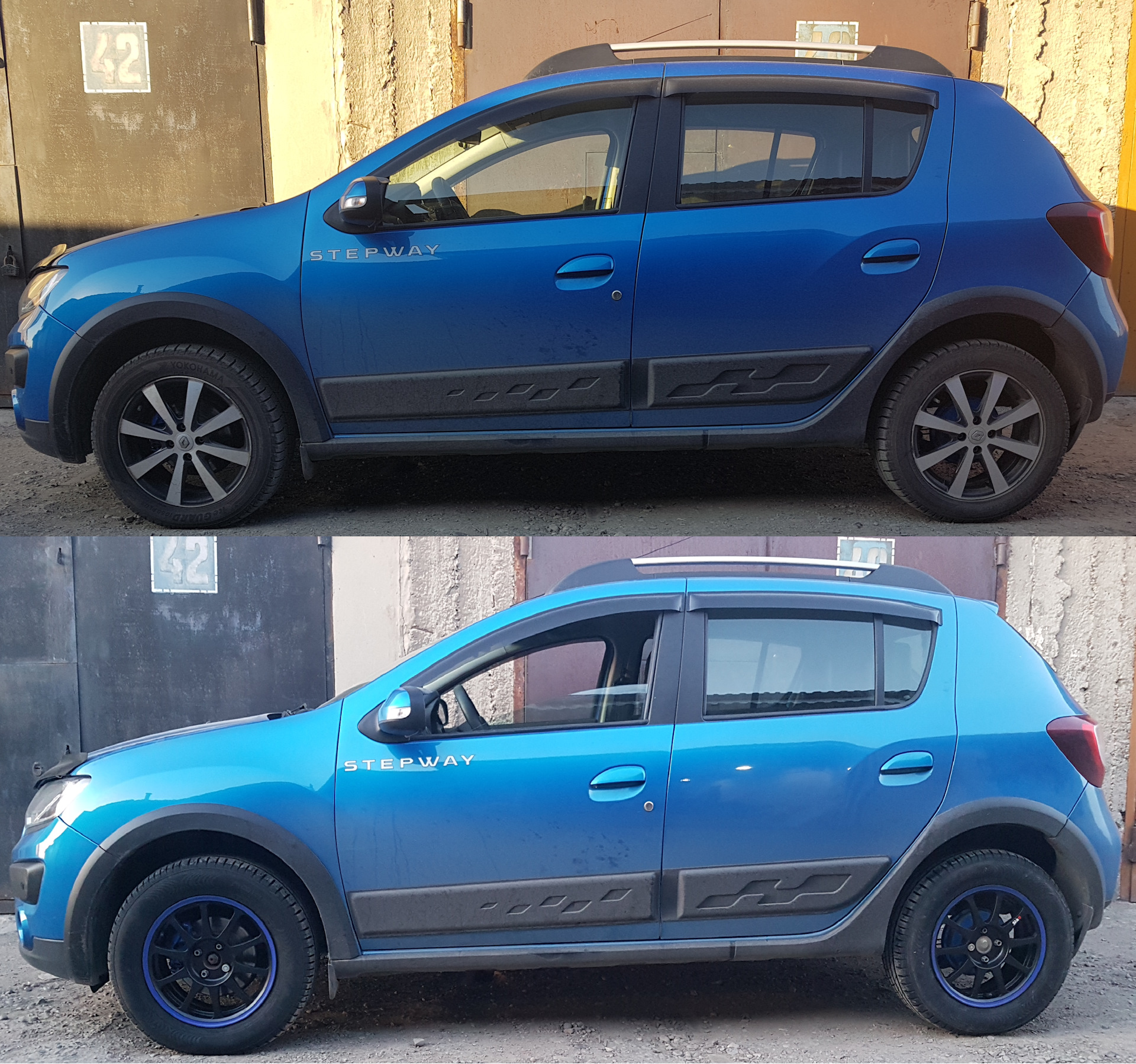 Новые подКОВКИ, + бОльший профиль резины и аэрощитки. — Renault Sandero  Stepway (2G), 1,6 л, 2016 года | колёсные диски | DRIVE2