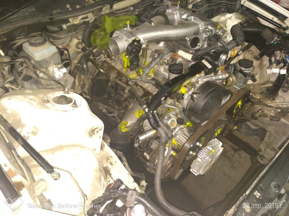 Как я провел выходные)))) Помог другу перекинуть движок. 1jz-fse cтарый ...