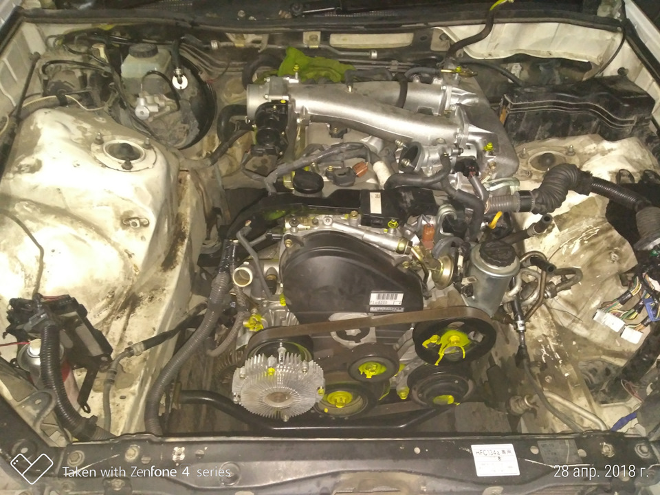 Как я провел выходные)))) Помог другу перекинуть движок. 1jz-fse cтарый ...