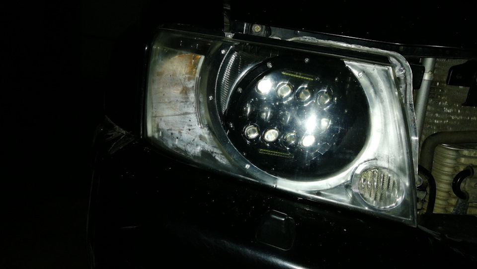 Колхоз, фары Led — Nissan Patrol GR II (Y61), 3 л, 2008 года | тюнинг ...
