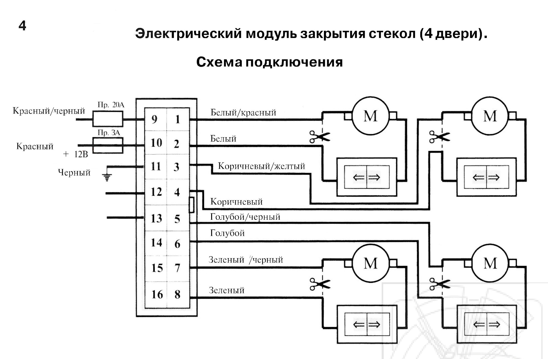 Aria pwm 4 схема подключения в жигулях