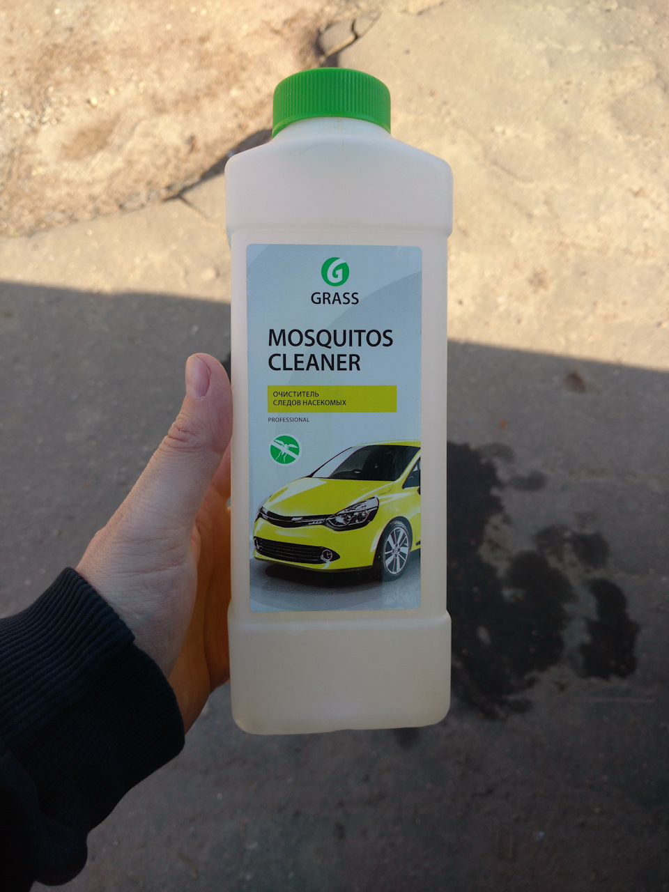 GRASS «Mosquitos Cleaner» # средство против тополинных почек — Mitsubishi  Outlander XL, 2 л, 2011 года | мойка | DRIVE2