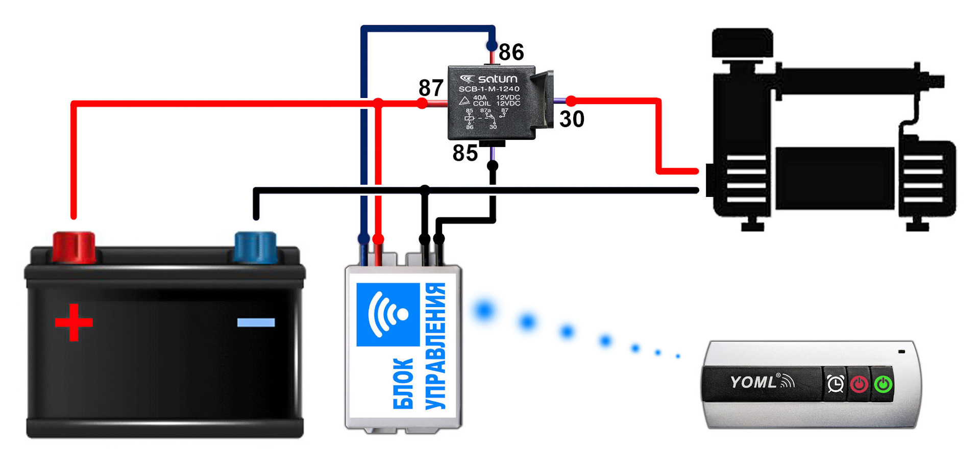 Как подключить компрессор к аккумулятору. Схема автомобильного компрессора для подкачки шин. Электрическая схема автомобильного компрессора для подкачки шин. Автокомпрессор с автоматическим отключением схема. Автоотключение автомобильного компрессора схема.