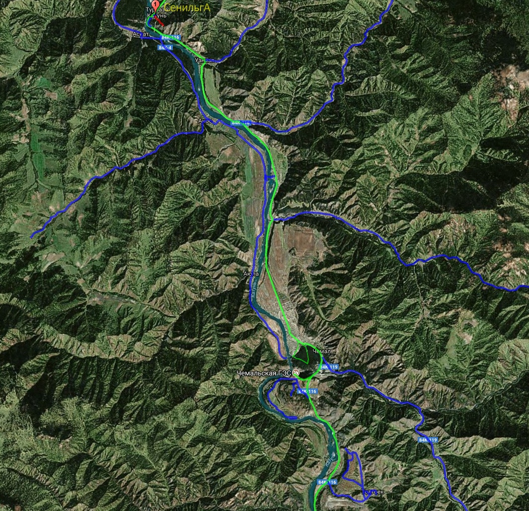 Карта чемальского района горный алтай