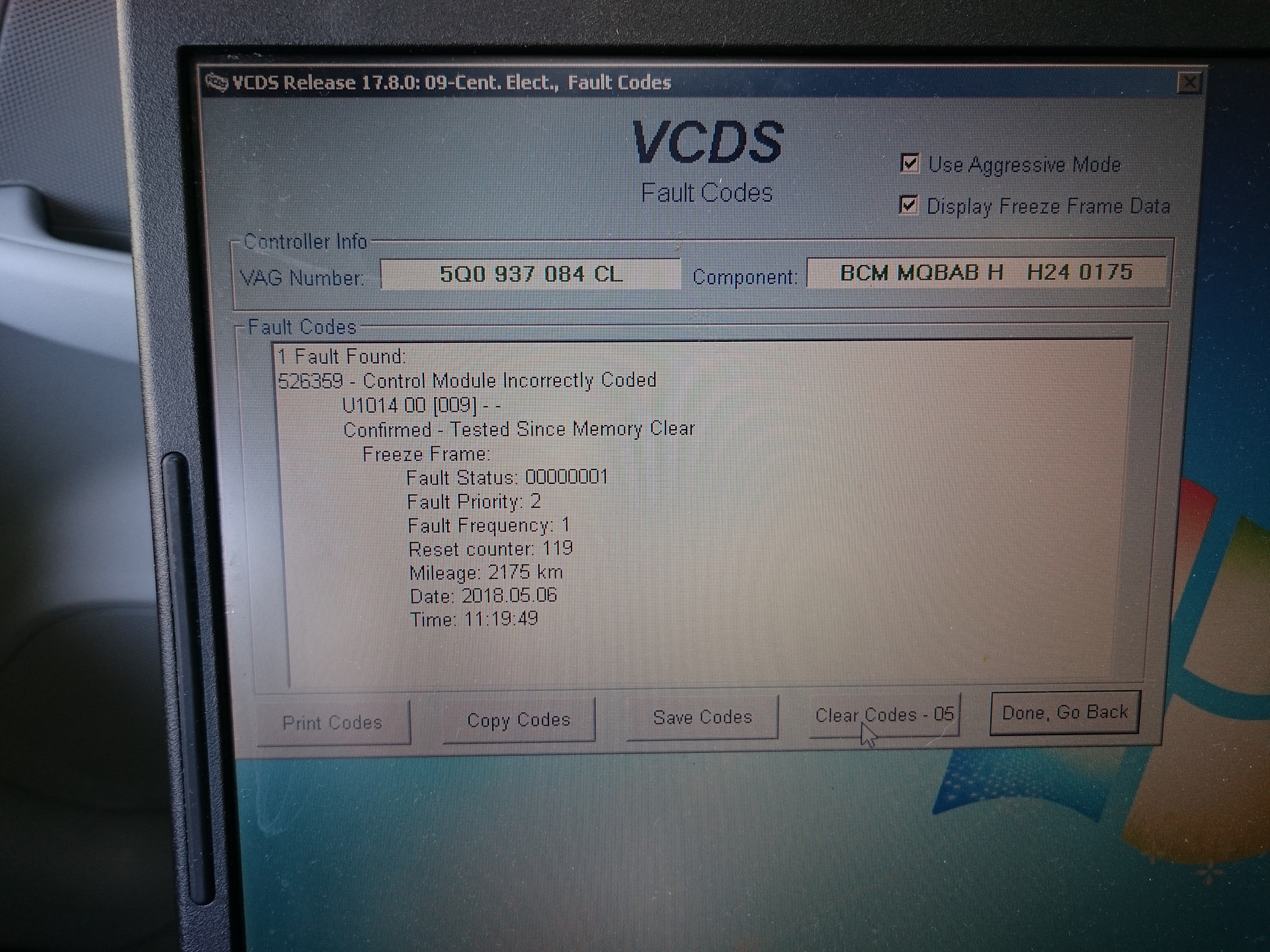 fault code u2116 mitsubishi