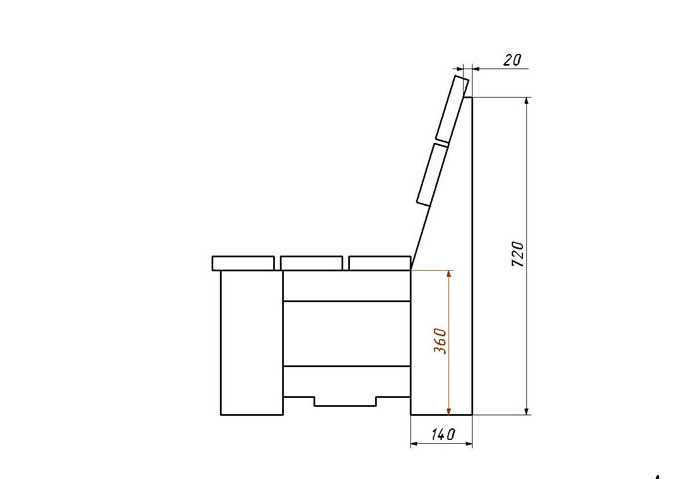 Правильный наклон спинки скамейки