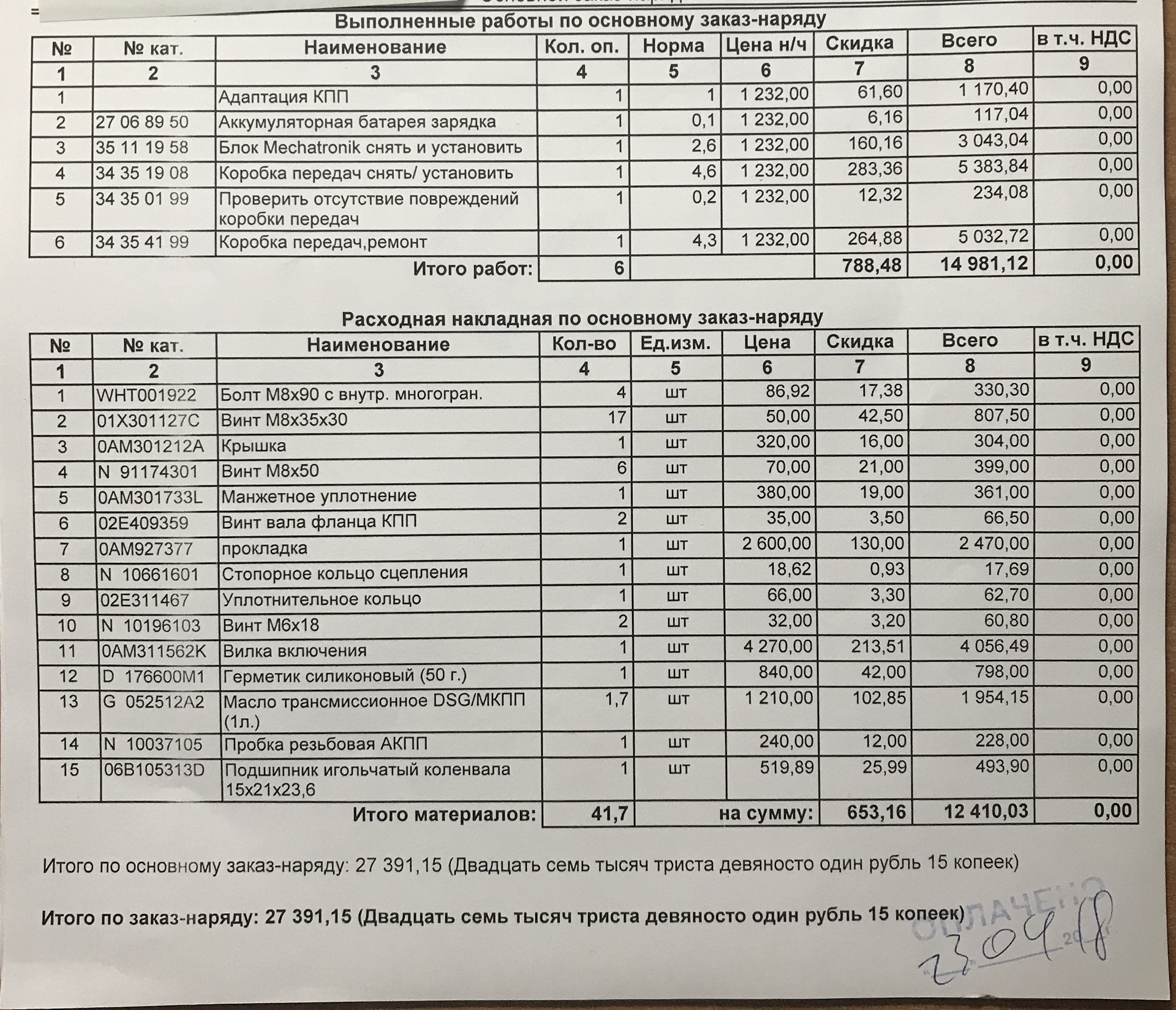 DSG ремонт окончен — Volkswagen Golf Mk6, 1,4 л, 2011 года | поломка ...