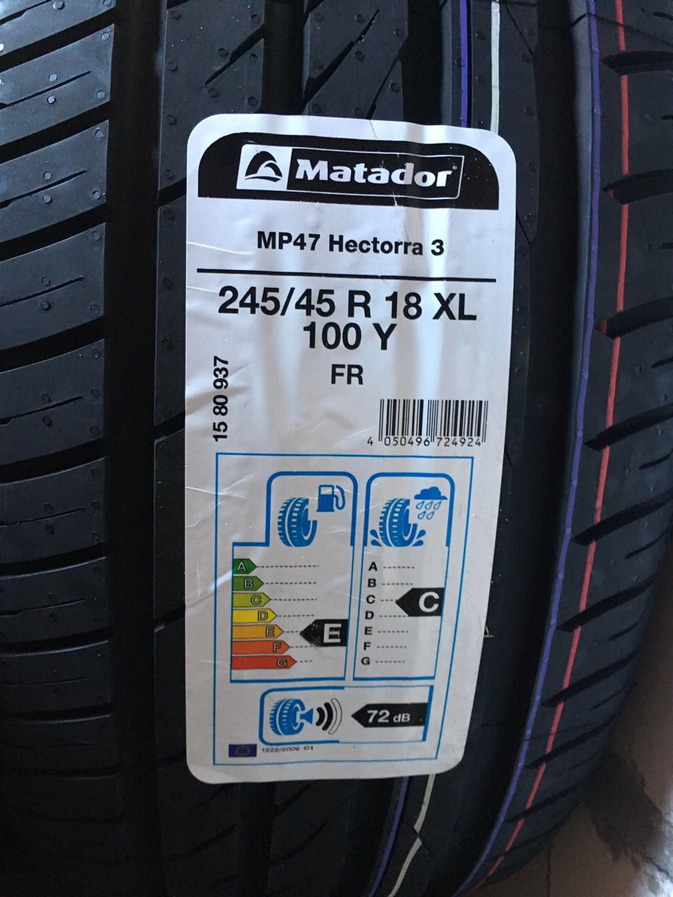 Фото в бортжурнале Audi A6 (C6). Запчасти на фото: Matador MP-47 Hectorra 3 245/45R18