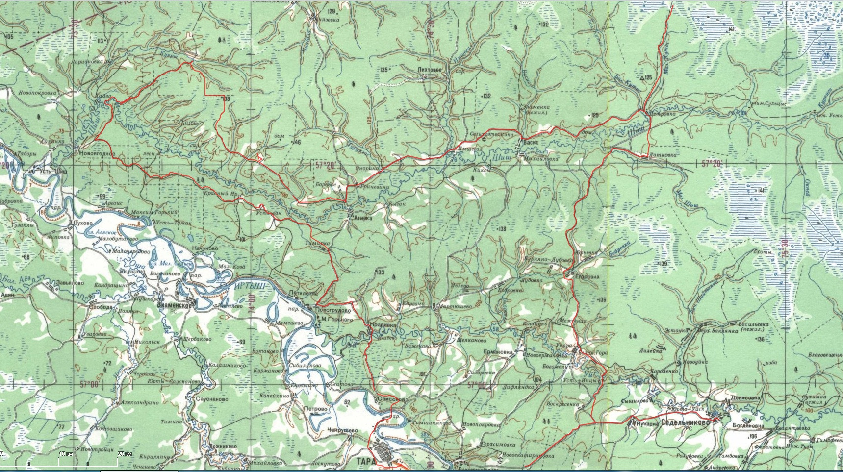 Карта тарского района омской области