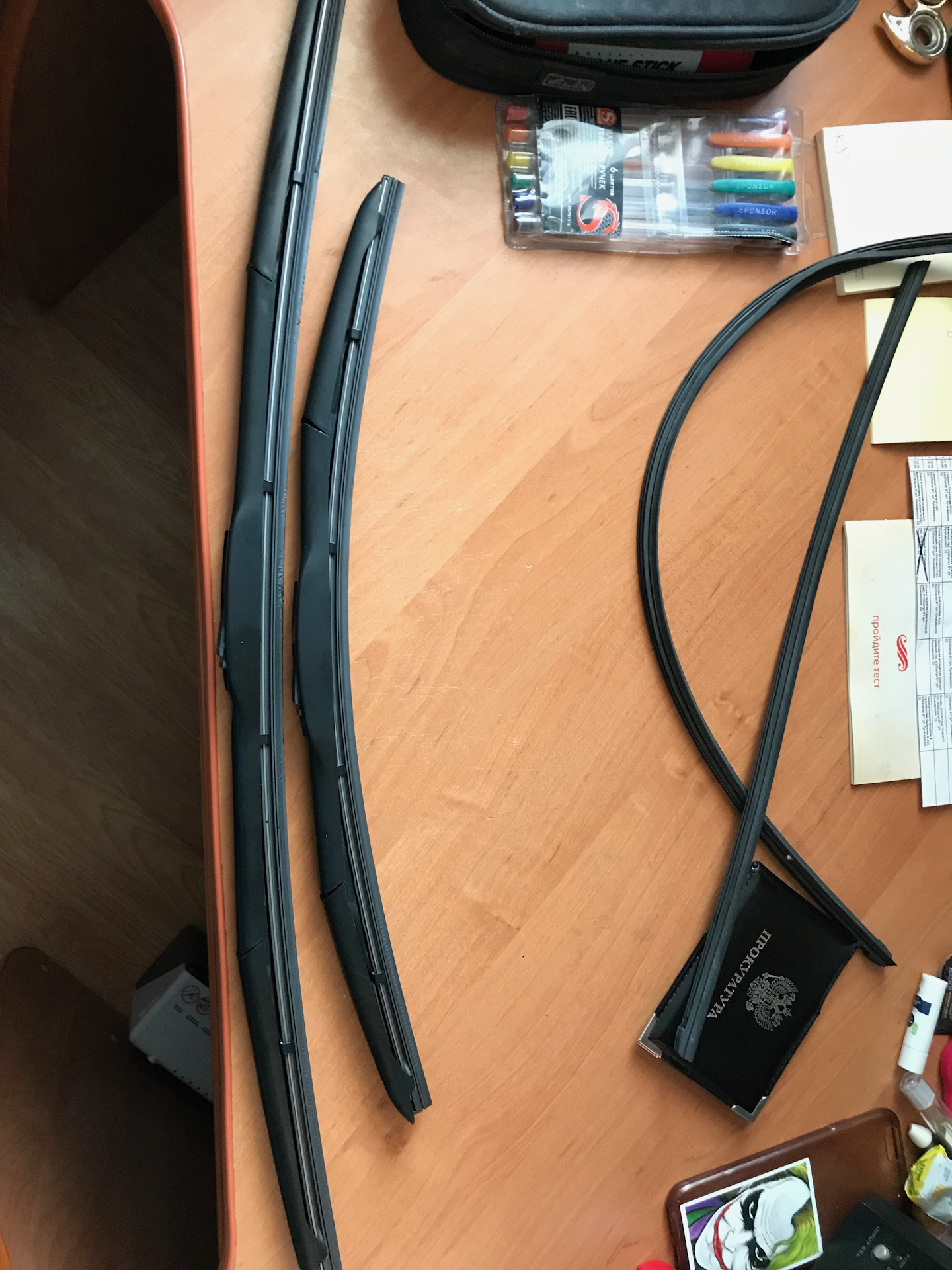 Как заменить резинку на гибридных щетках Замена резинок на щётках DENSO Wiper Blade Hybrid - Mitsubishi Lancer X, 1,8 л, 