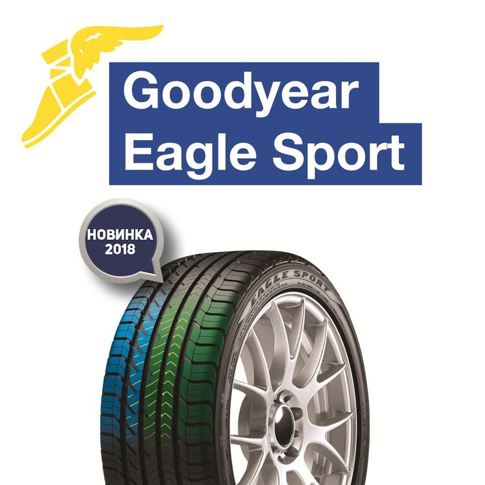 Good year sport. Goodyear Eagle Sport. Goodyear Eagle Sport направление. Резина Гудиер реклама. Штампованые колёса Goodyear Eagle Sport.