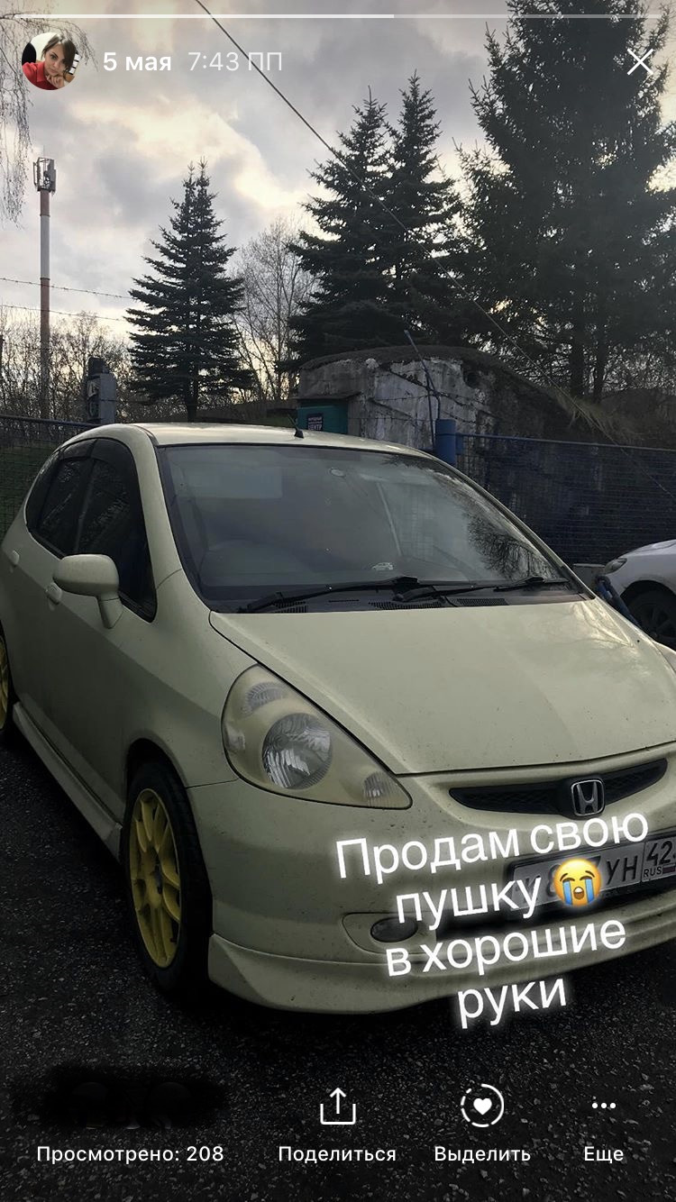 Филя продан😭 — Honda Fit (1G), 1,3 л, 2001 года | продажа машины | DRIVE2