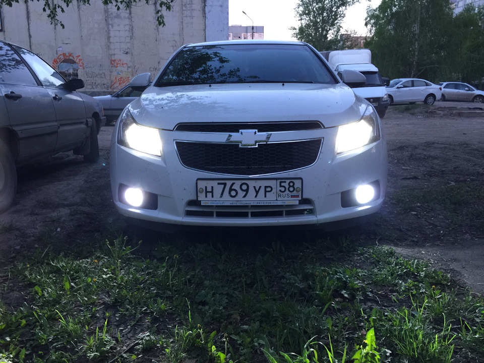 led лампы шевроле круз