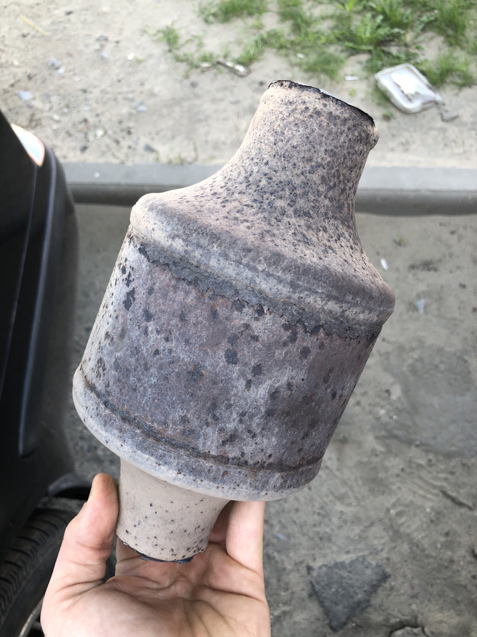 Режем катализатор, ставим пламягаситель + обманку — Skoda Octavia A4 ...